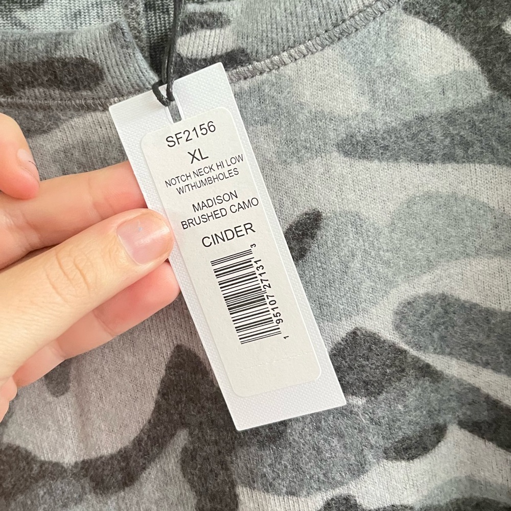 Michael Stars Long Sleeve Top - Lightweight Sweater Grey Camp XL - NWT - Picture 6 of 8